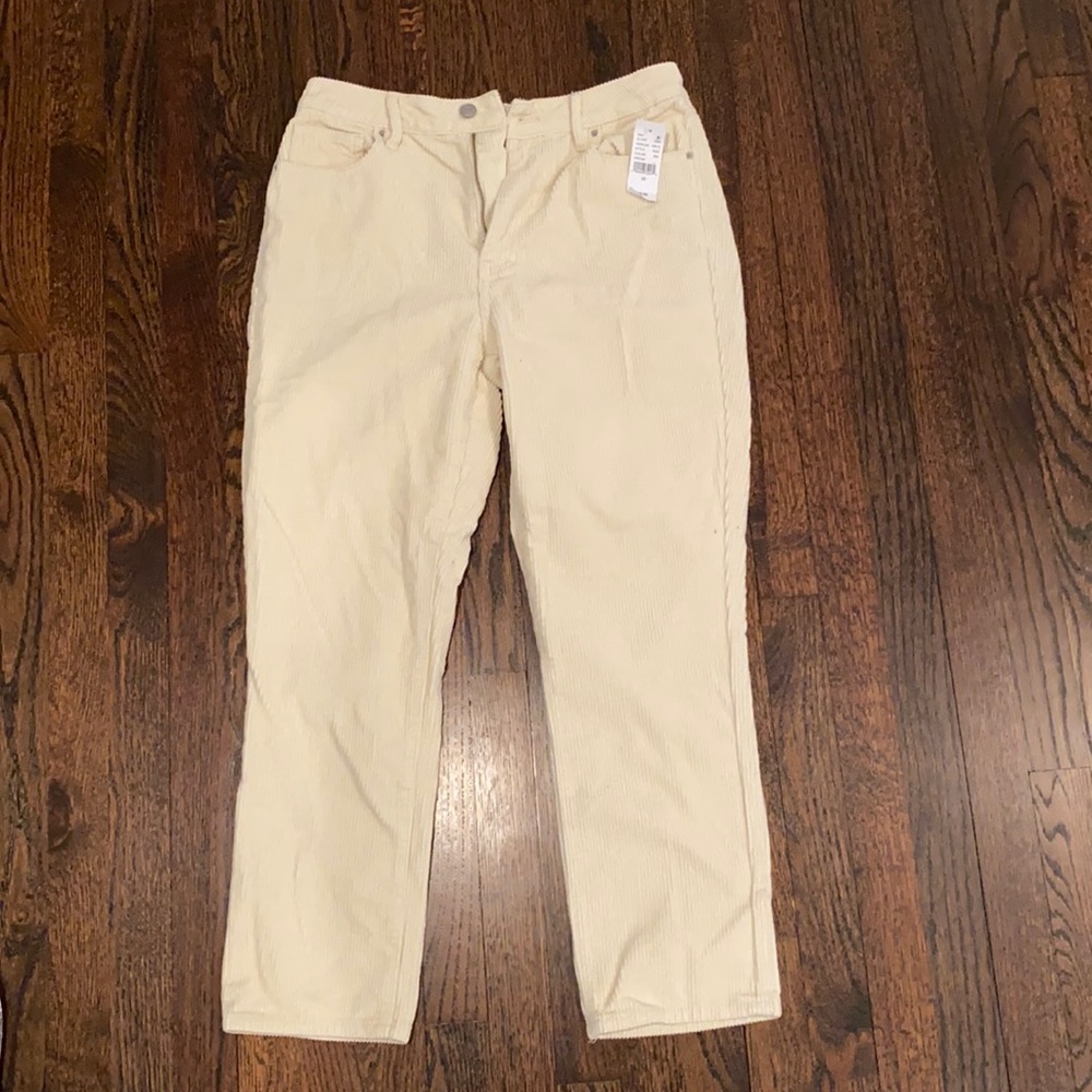 PacSun cream corduroy mom jeans size 39